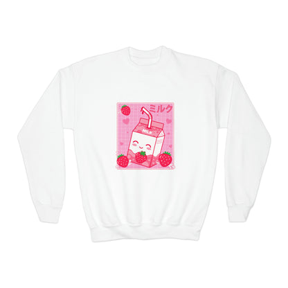 Strawberry Milk Youth Crewneck Sweatshirt