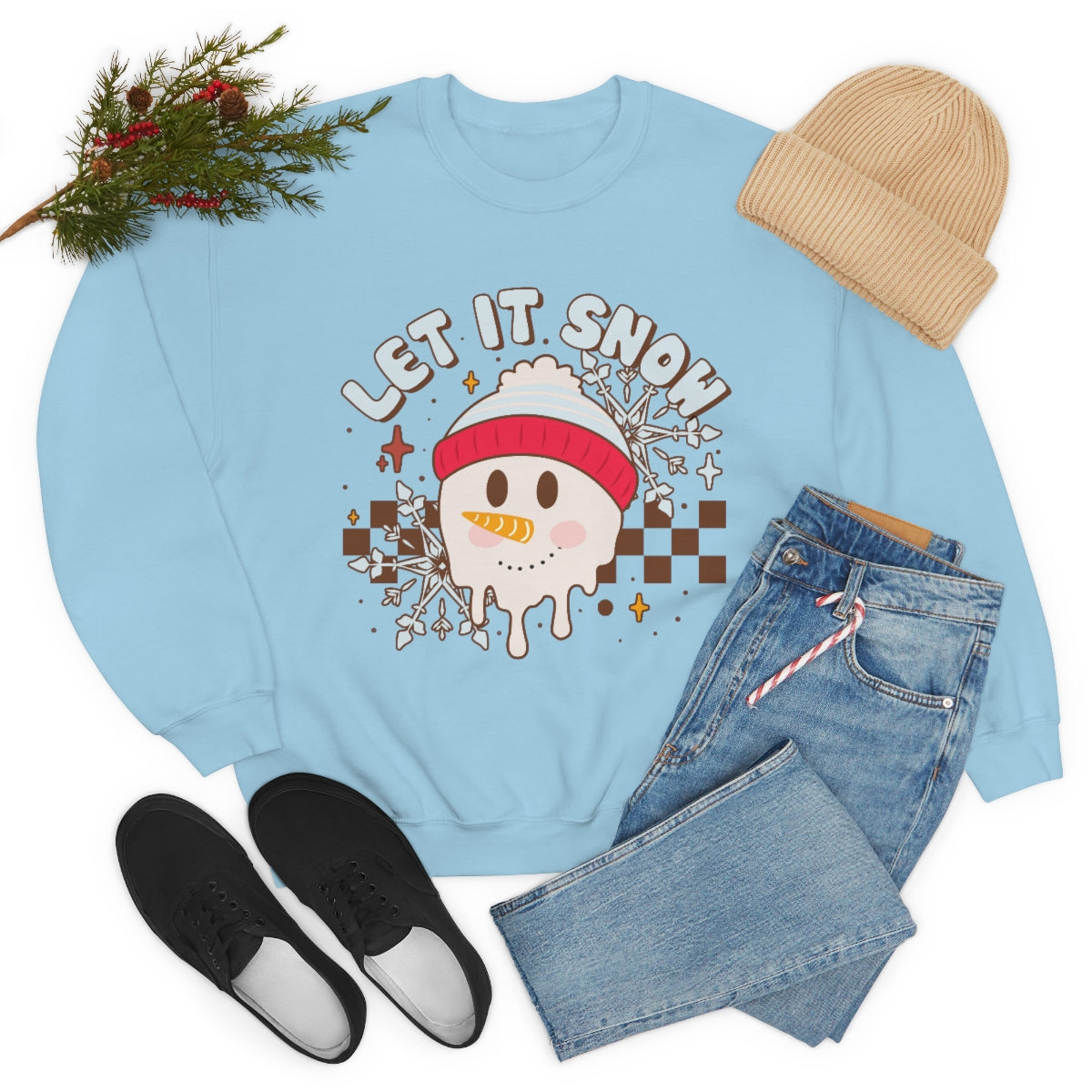 Snowman Let it Snow Unisex Crewneck Sweatshirt