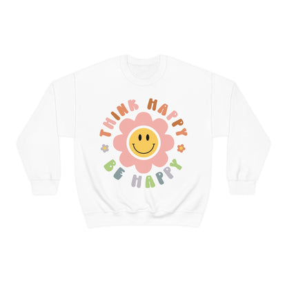 Think Happy Be Happy Unisex Heavy Blend™ Crewneck Sweatshirt