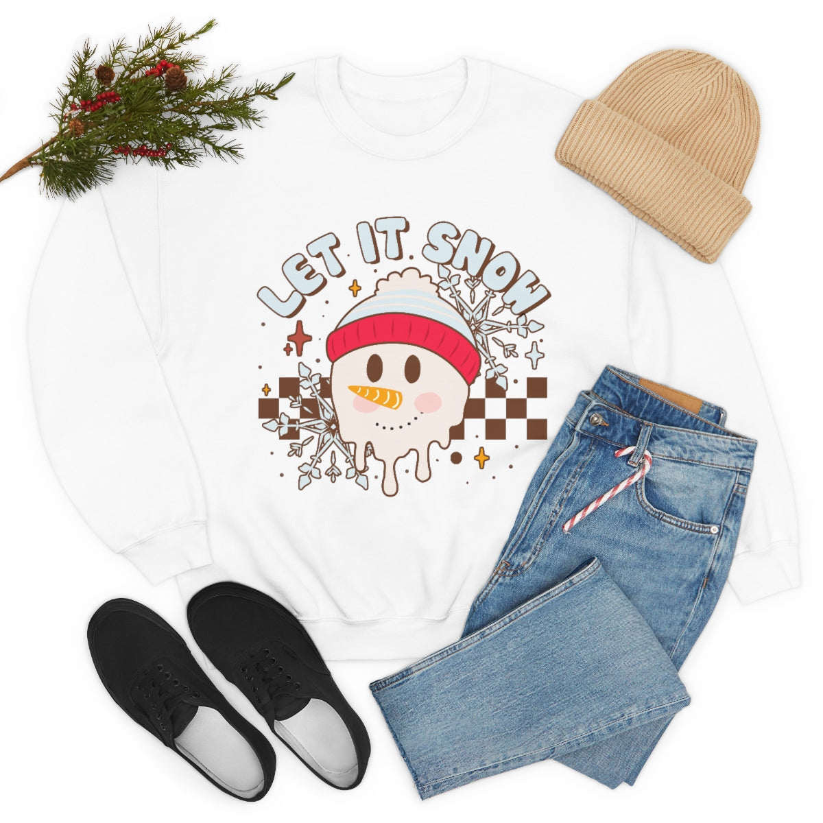 Snowman Let it Snow Unisex Crewneck Sweatshirt