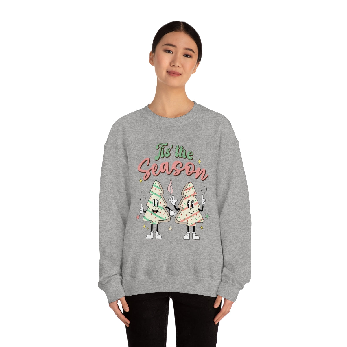 Tis' The Season Cookie Trees Unisex Crewneck Sweatshirt