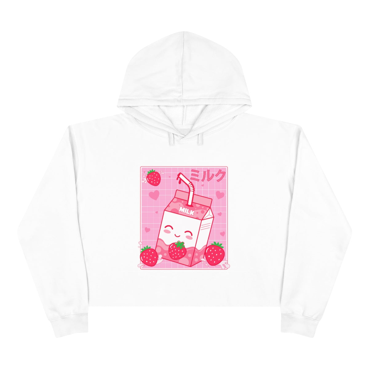 Strawberry Milk Crop Hoodie