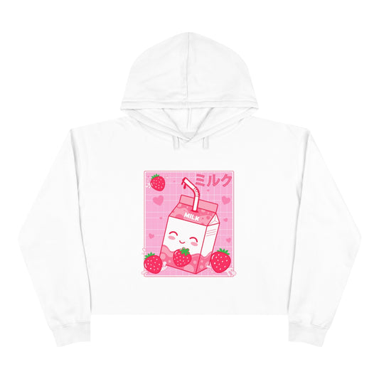 Strawberry Milk Crop Hoodie