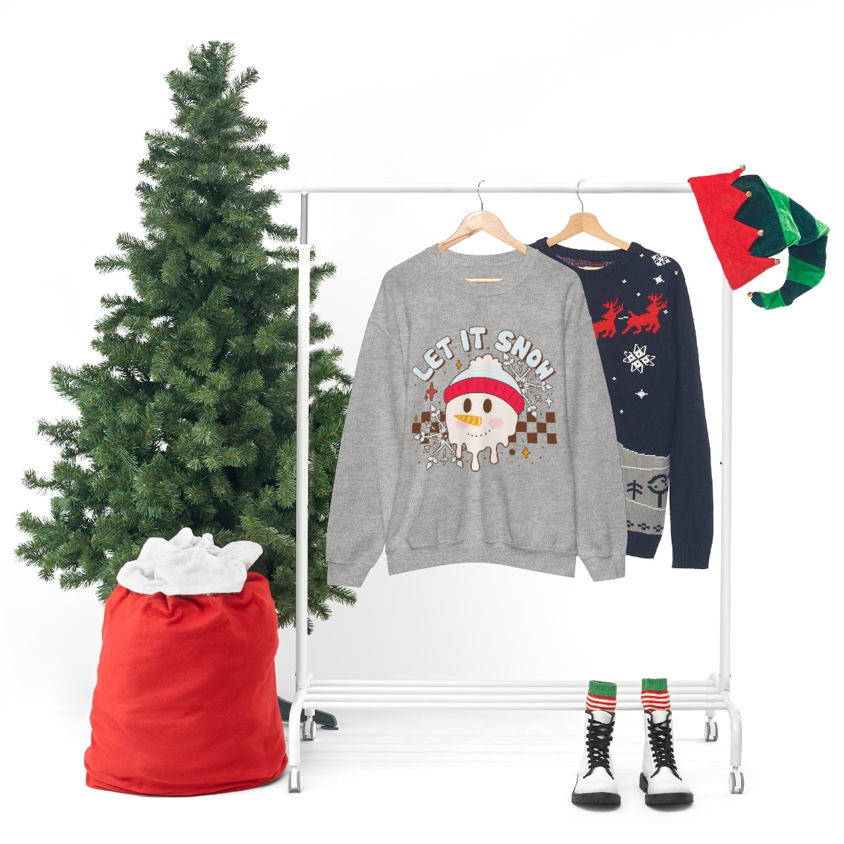 Snowman Let it Snow Unisex Crewneck Sweatshirt