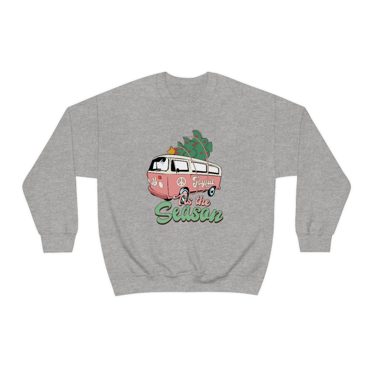 Tis' The Season Hippie Van Unisex Crewneck Sweatshirt