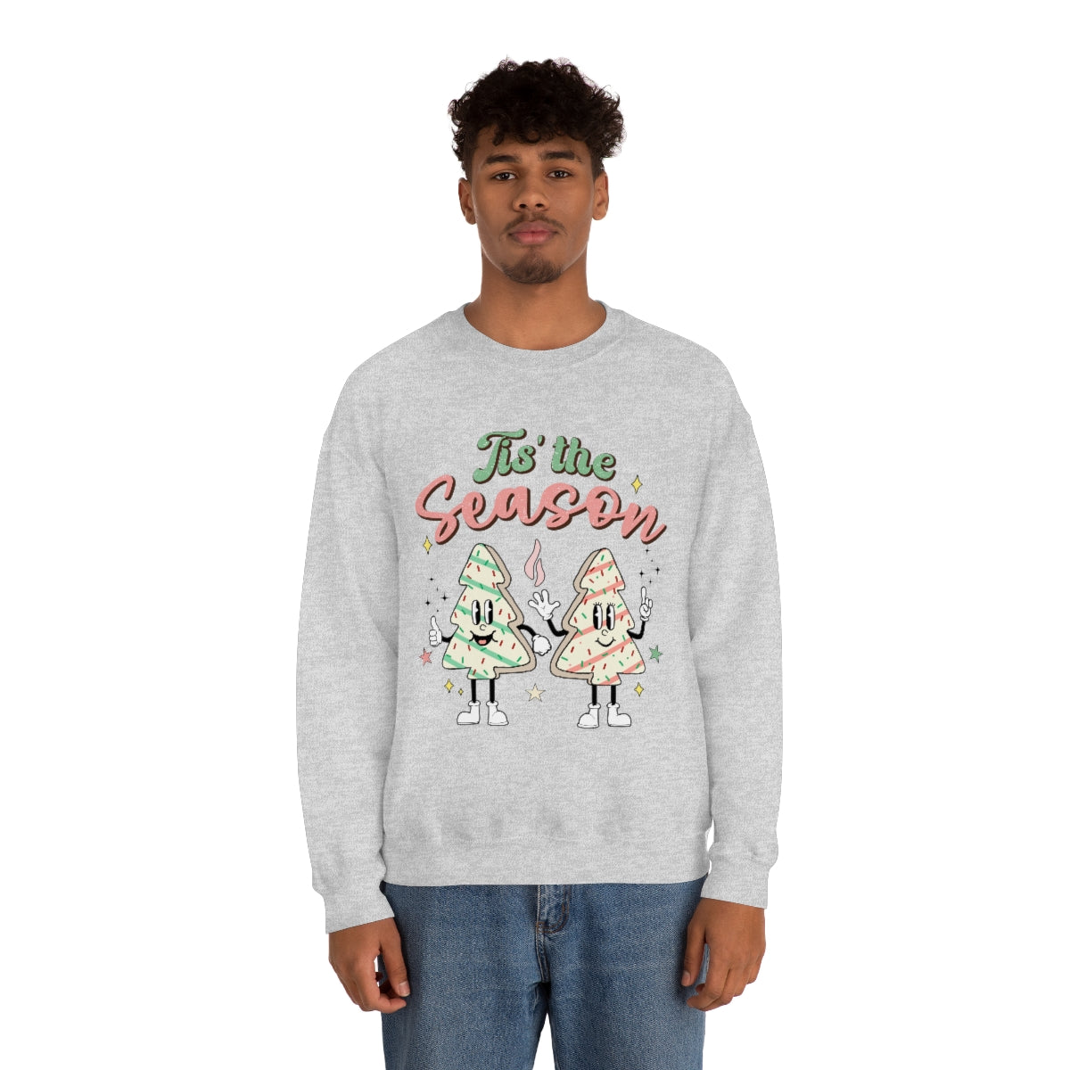 Tis' The Season Cookie Trees Unisex Crewneck Sweatshirt