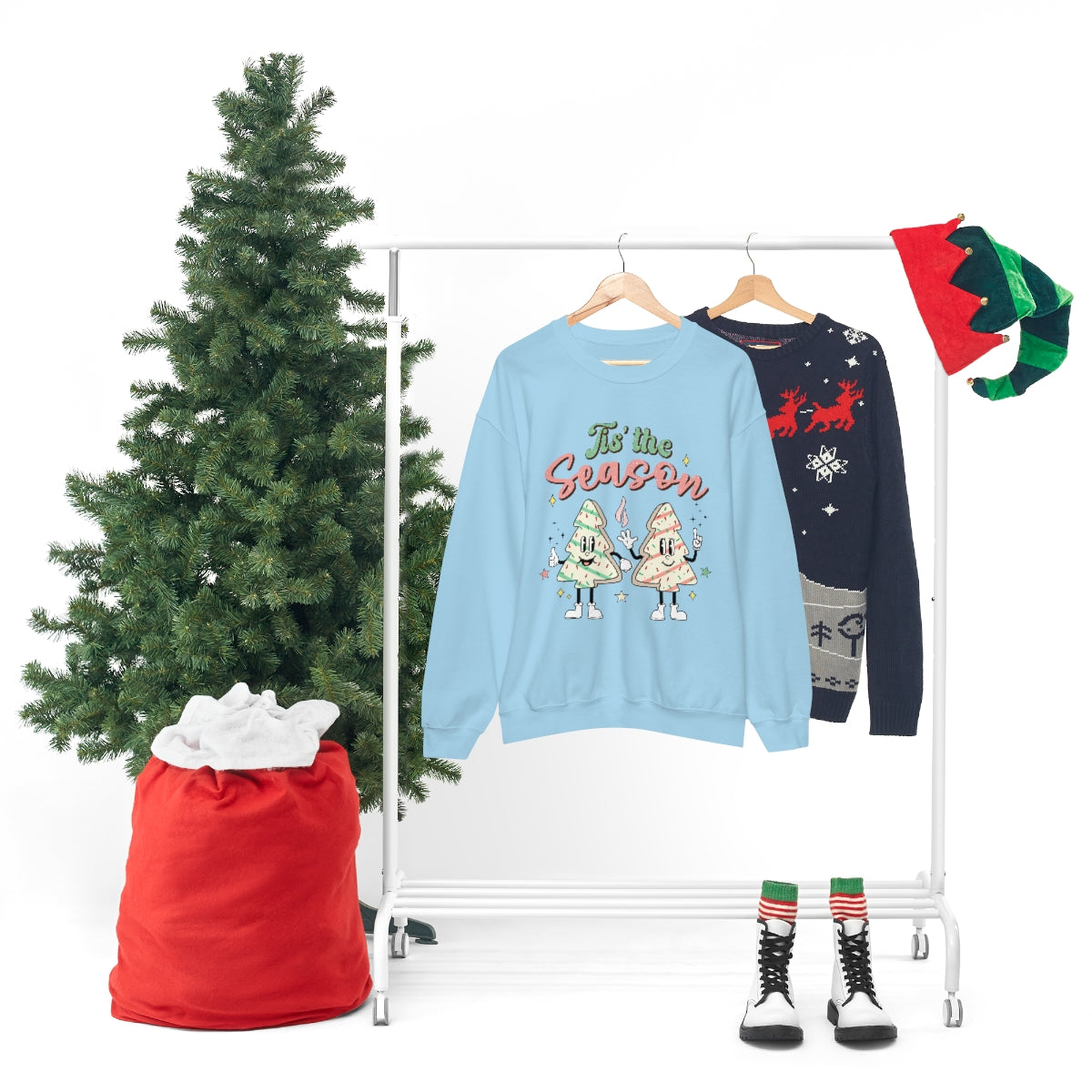 Tis' The Season Cookie Trees Unisex Crewneck Sweatshirt