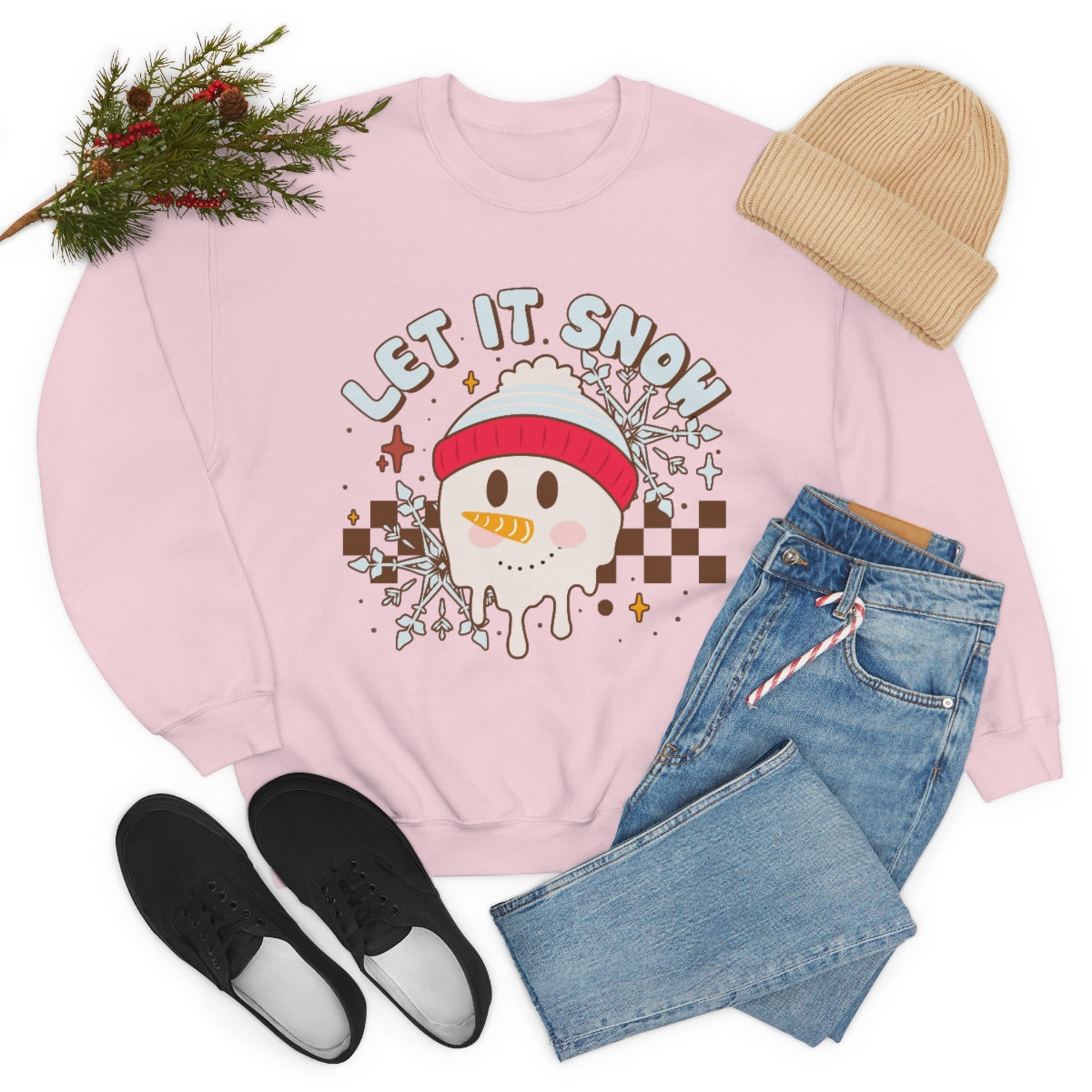 Snowman Let it Snow Unisex Crewneck Sweatshirt