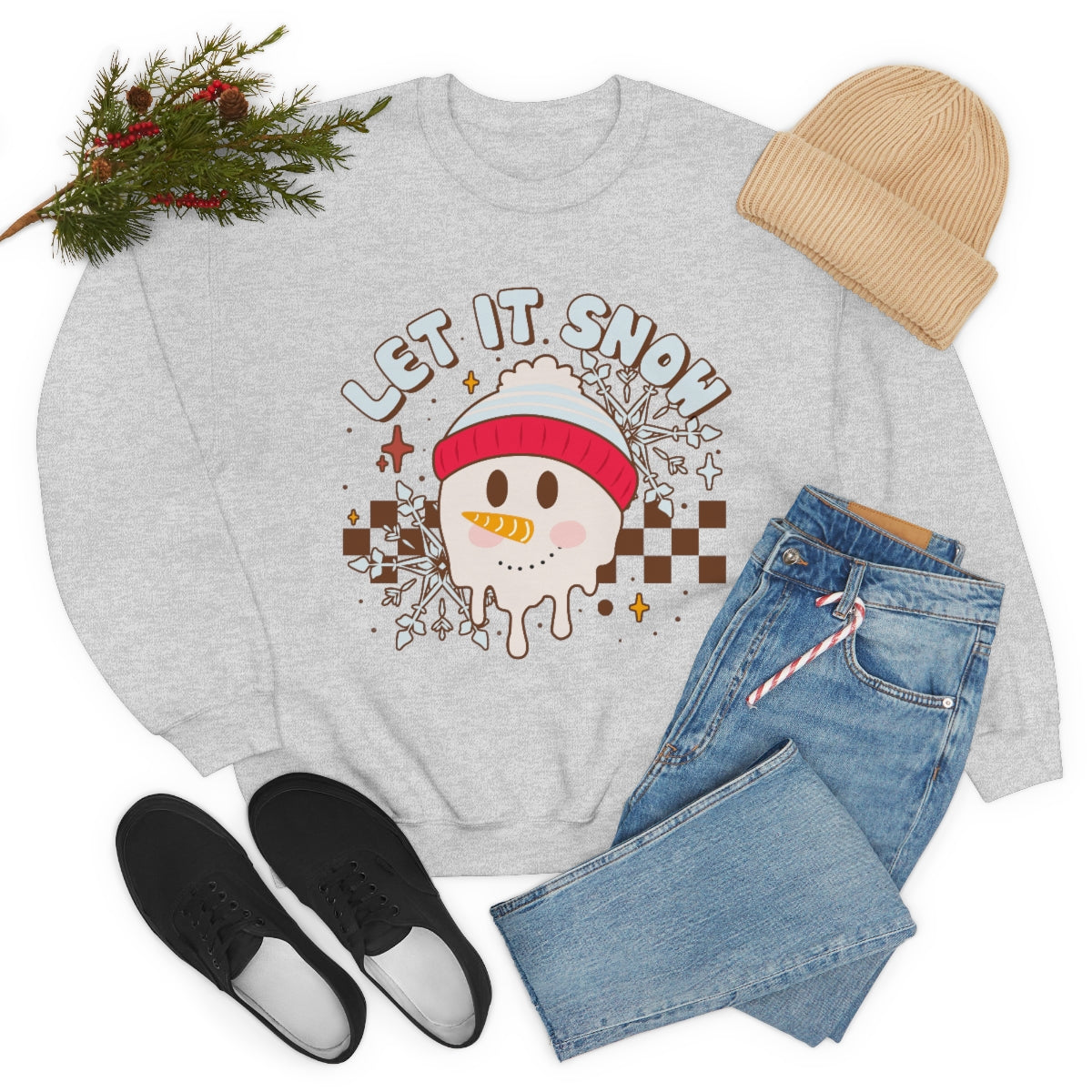 Snowman Let it Snow Unisex Crewneck Sweatshirt