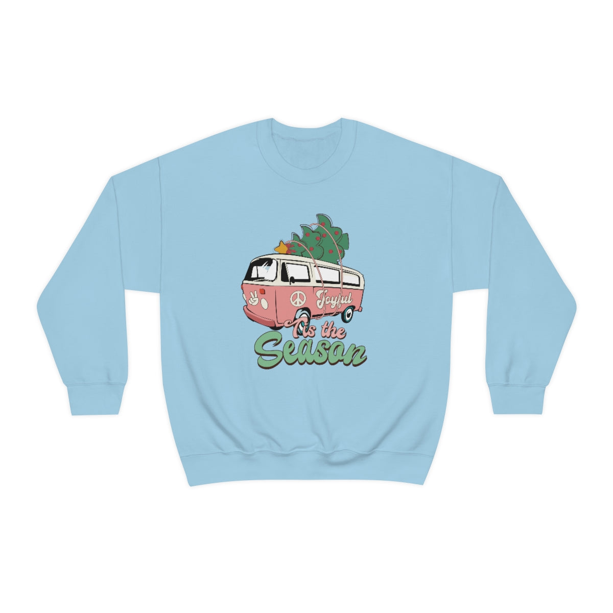 Tis' The Season Hippie Van Unisex Crewneck Sweatshirt