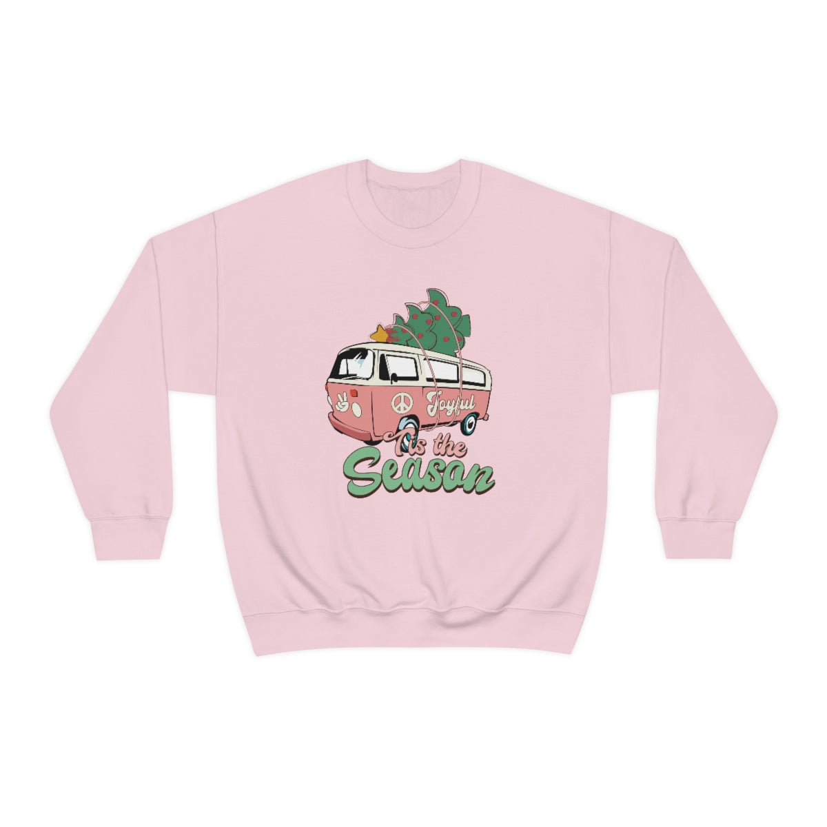 Tis' The Season Hippie Van Unisex Crewneck Sweatshirt