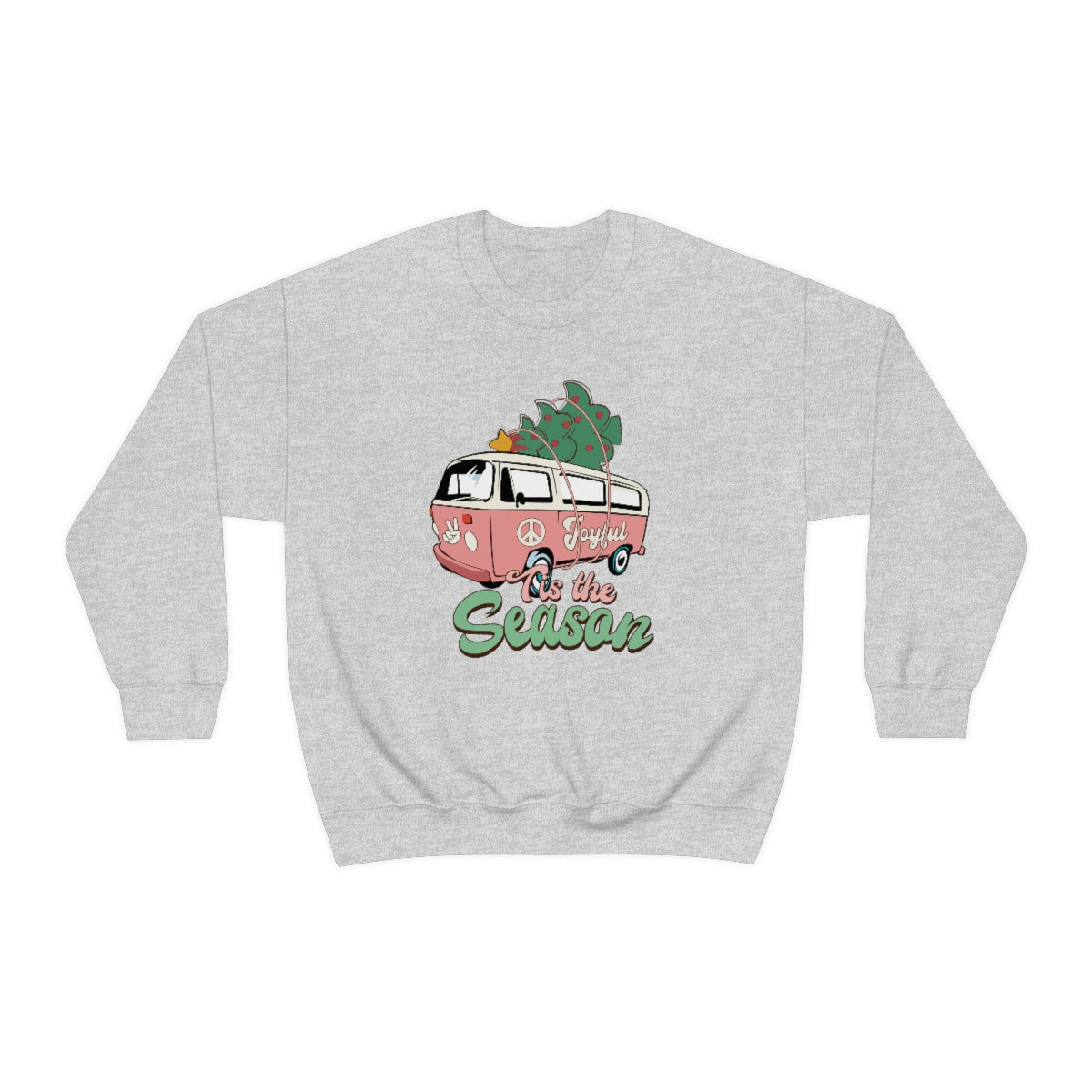 Tis' The Season Hippie Van Unisex Crewneck Sweatshirt